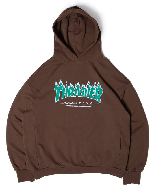 THRASHER HOODIE [BROWN] - Bloody Sunday