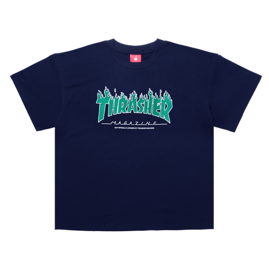 THRASHER TEE [NAVY] - Bloody Sunday