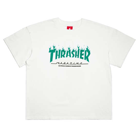 THRASHER TEE [WHITE] - Bloody Sunday